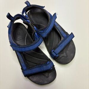 Teva Boys 3.5 Tanza Youth Blue Strap On Velcro Sport Sandal Shoe Hike Swim